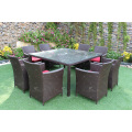 Design luxuoso de resina sintética Rattan Café e conjunto de jantar para jardim exterior Paito Wicker Furniture